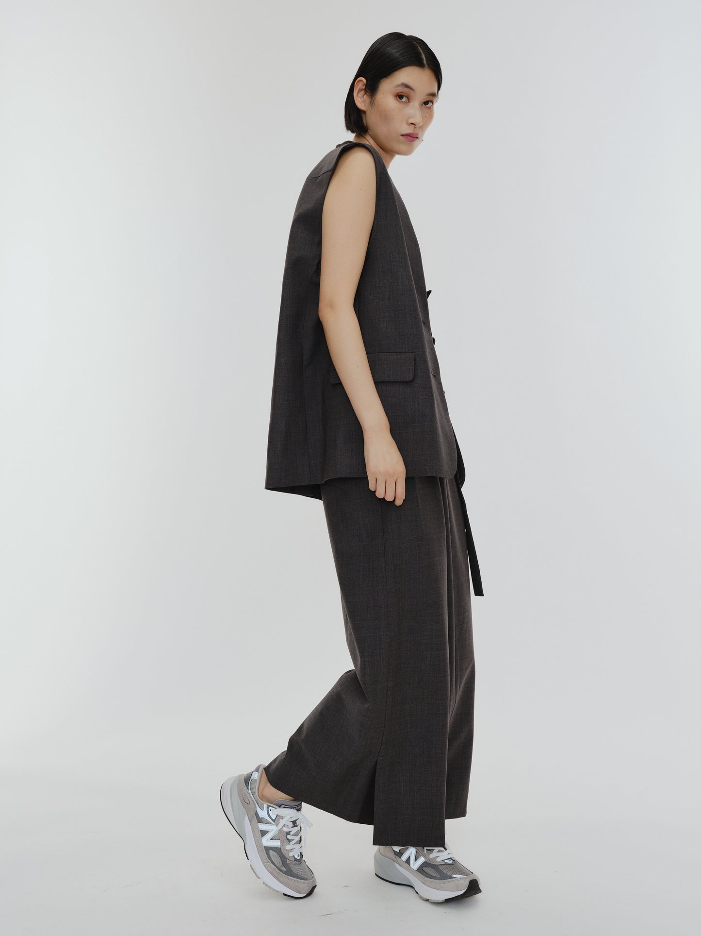 BICOLOR GILET(GRAY)