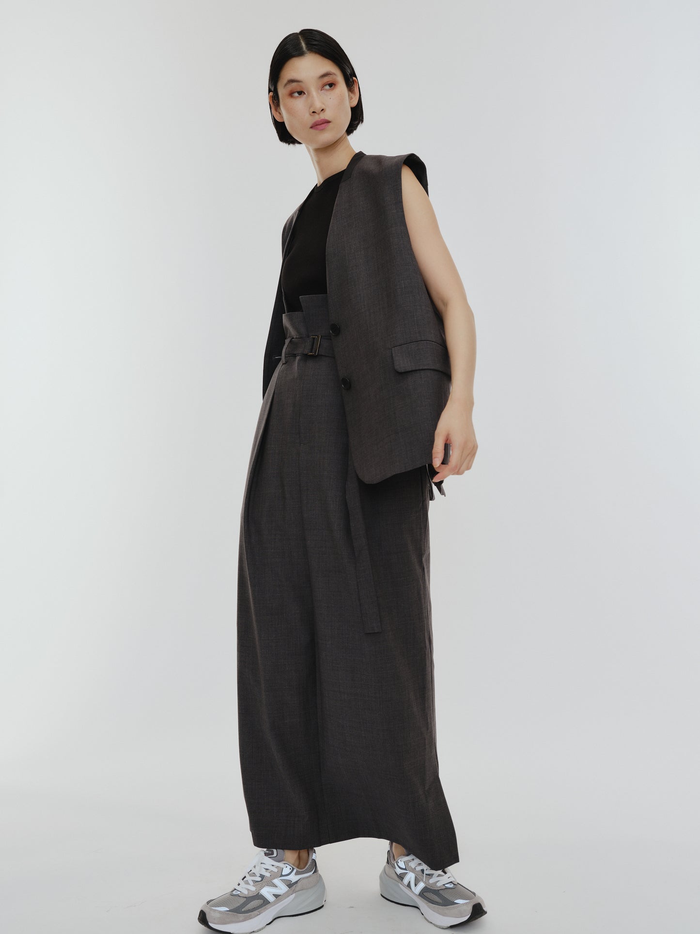 BICOLOR GILET(GRAY)