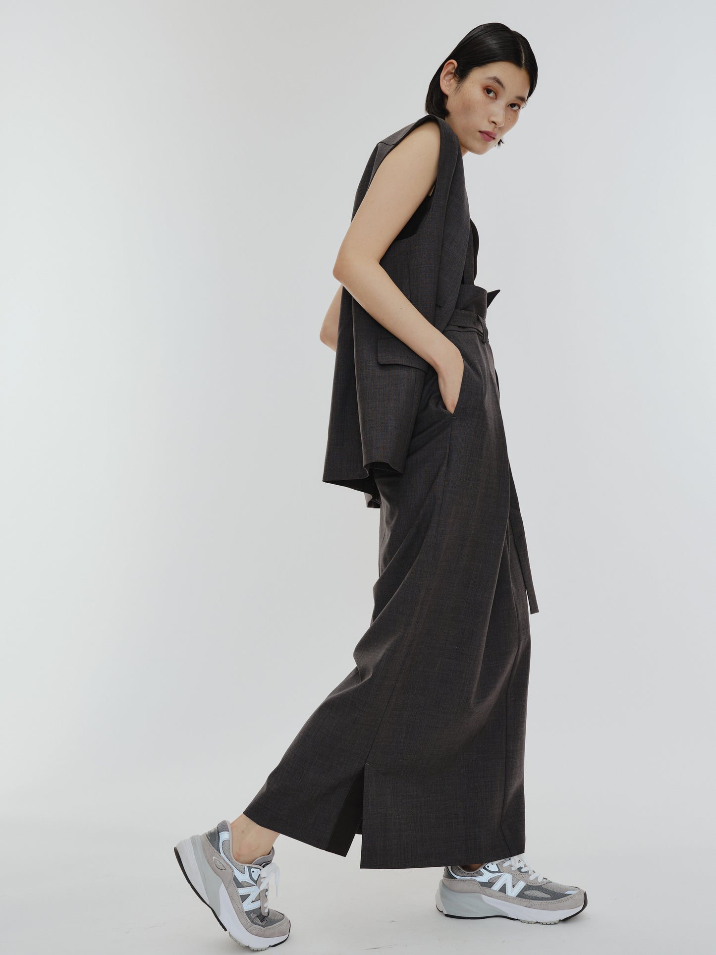 BICOLOR GILET(GRAY)