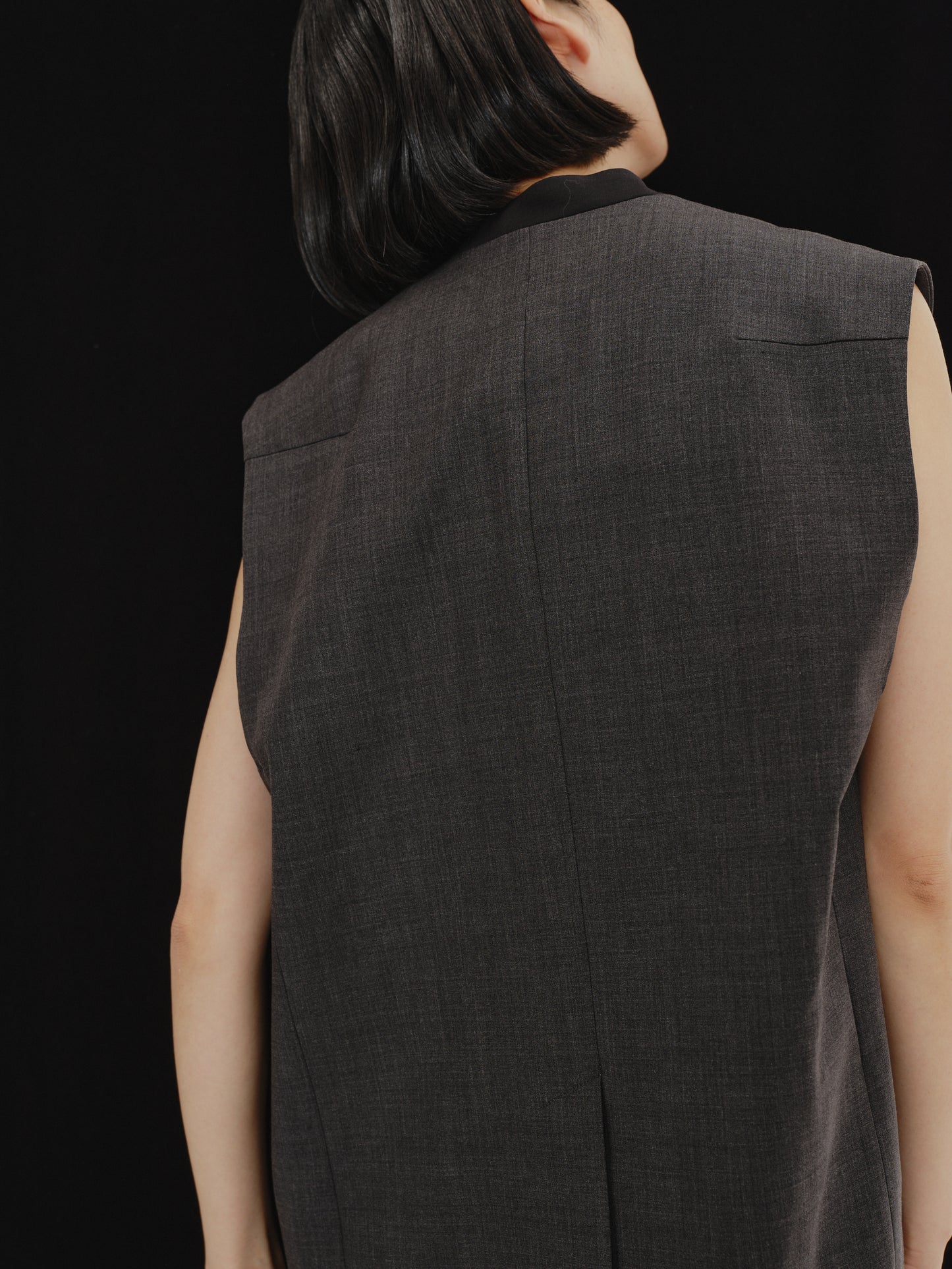 BICOLOR GILET(GRAY)