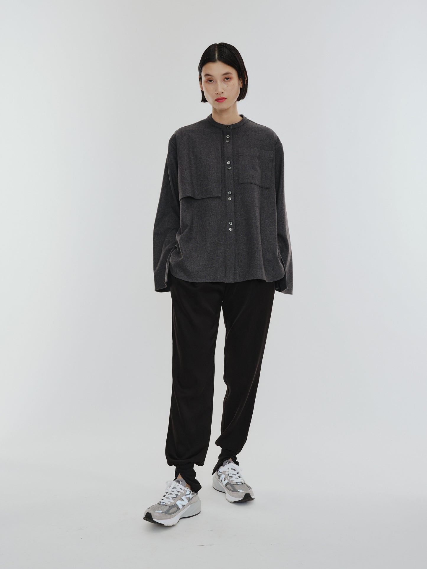 BUTTON SHIRT(GRAY)