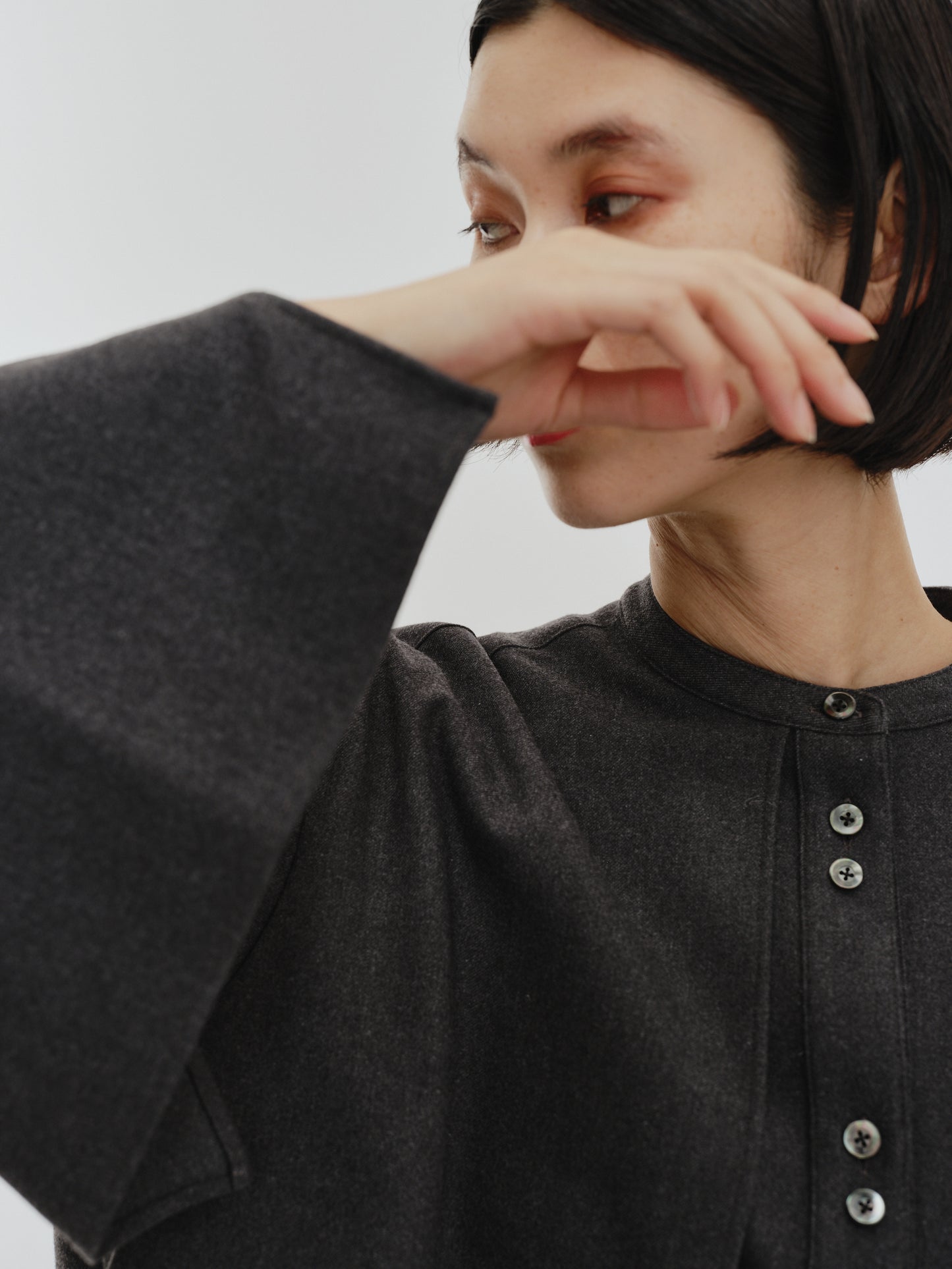 BUTTON SHIRT(GRAY)