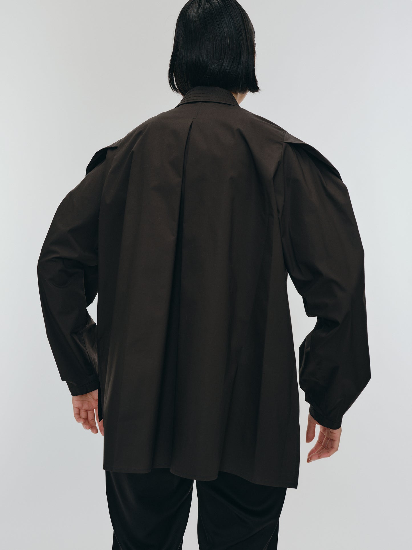 KNIT NECK PARTS SHIRT (BLACK)