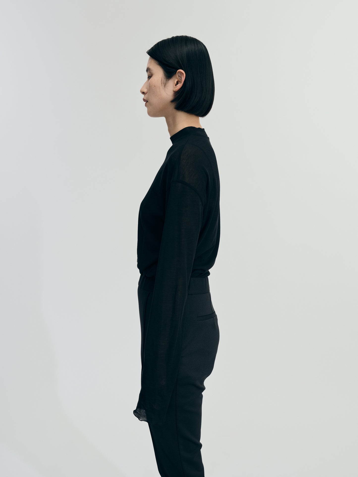 COLOR SCHEME SHEER TOPS(BLACK×BLACK)