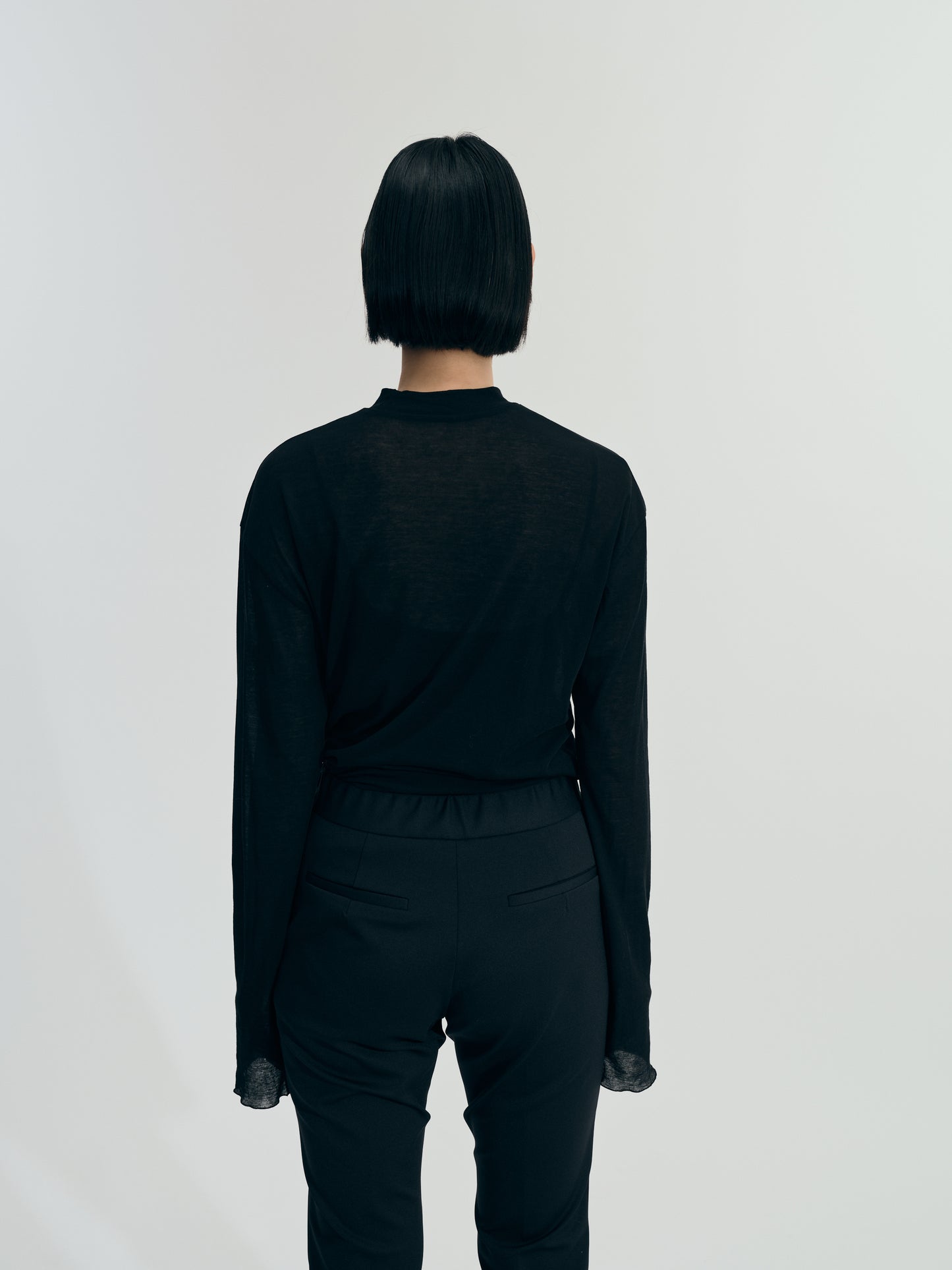 COLOR SCHEME SHEER TOPS(BLACK×BLACK)
