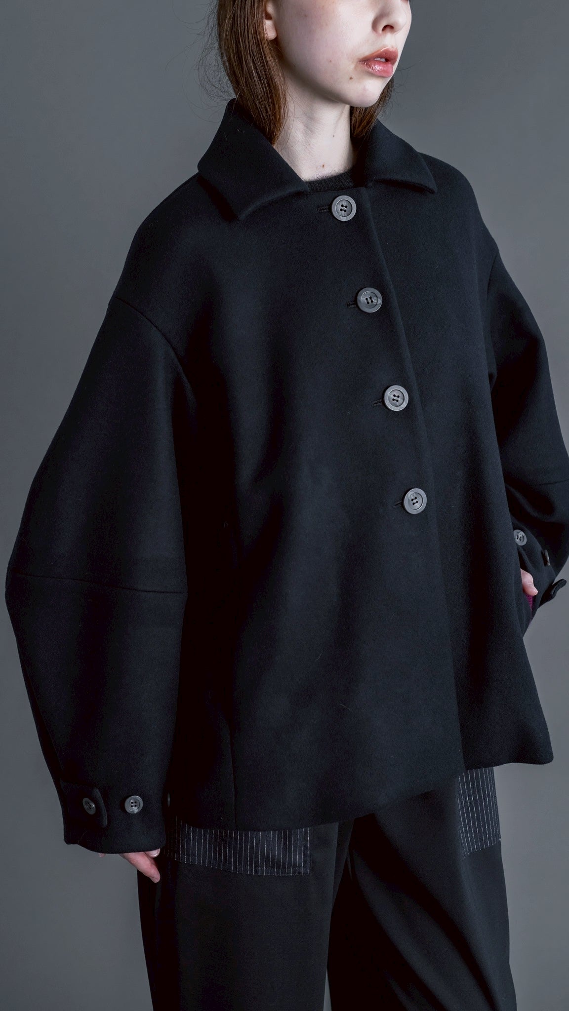 【PRE-ORDER】Balloon Sleeve Coat(BLACK)