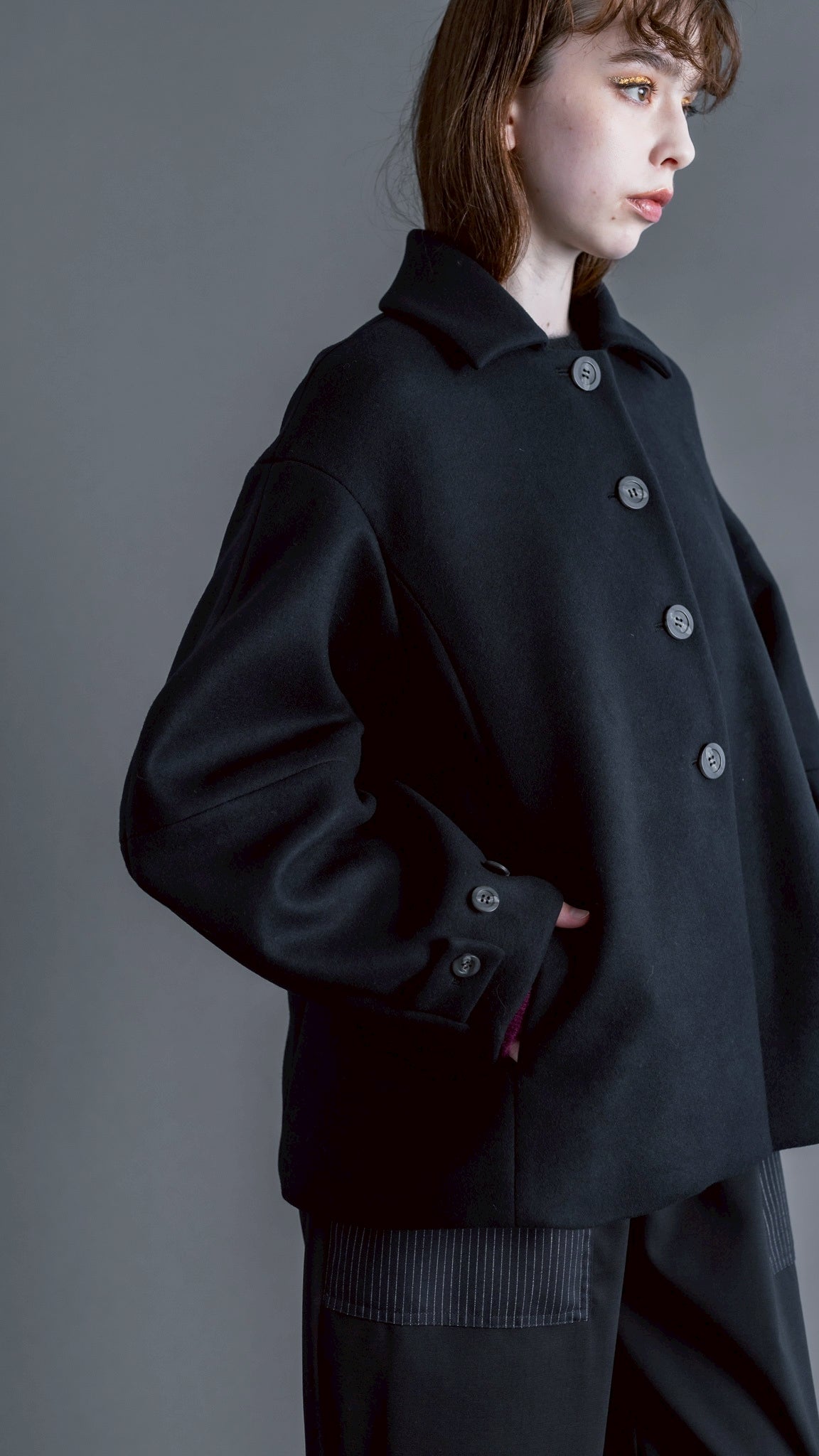【PRE-ORDER】Balloon Sleeve Coat(BLACK)
