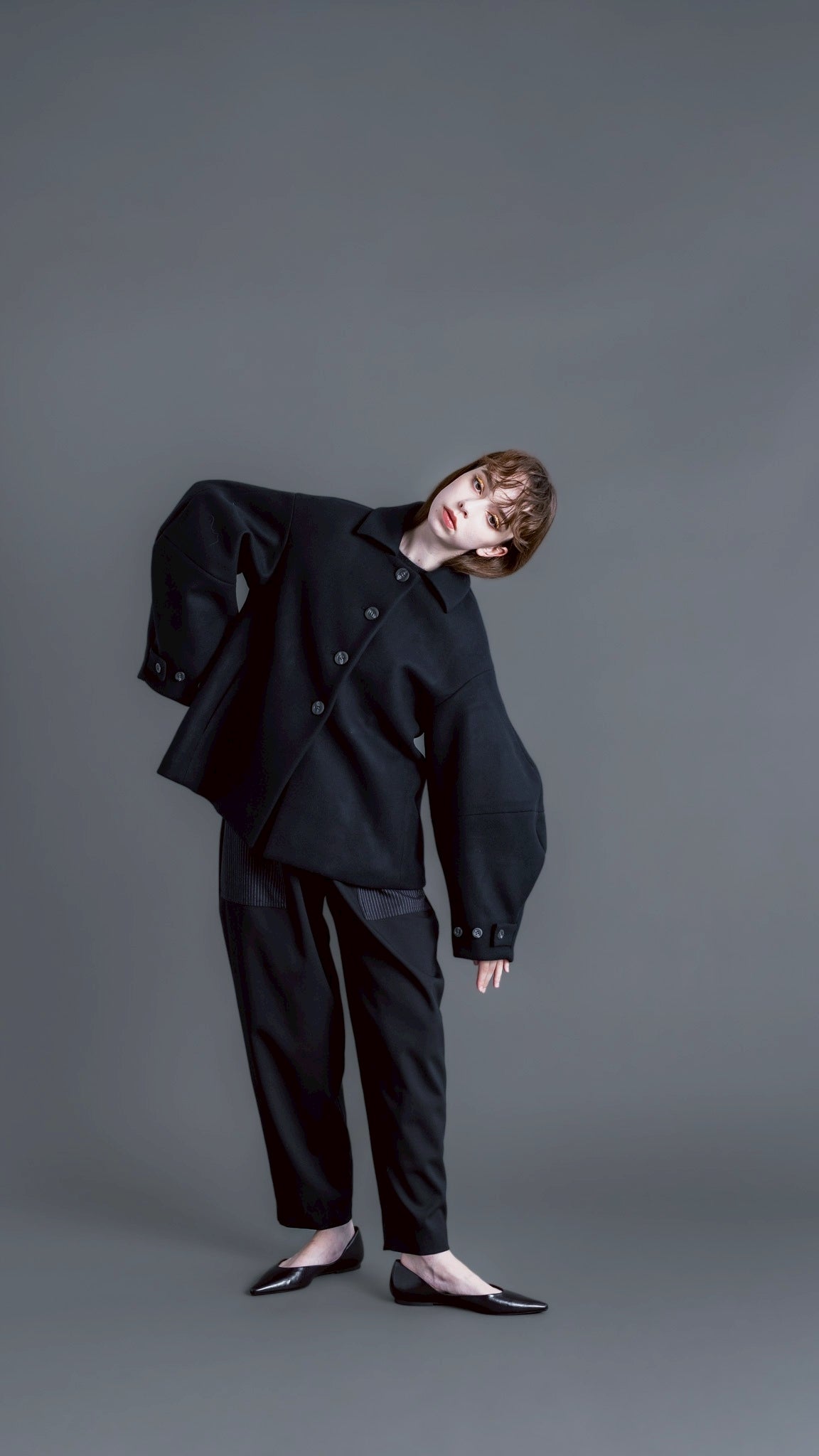 【PRE-ORDER】Balloon Sleeve Coat(BLACK)