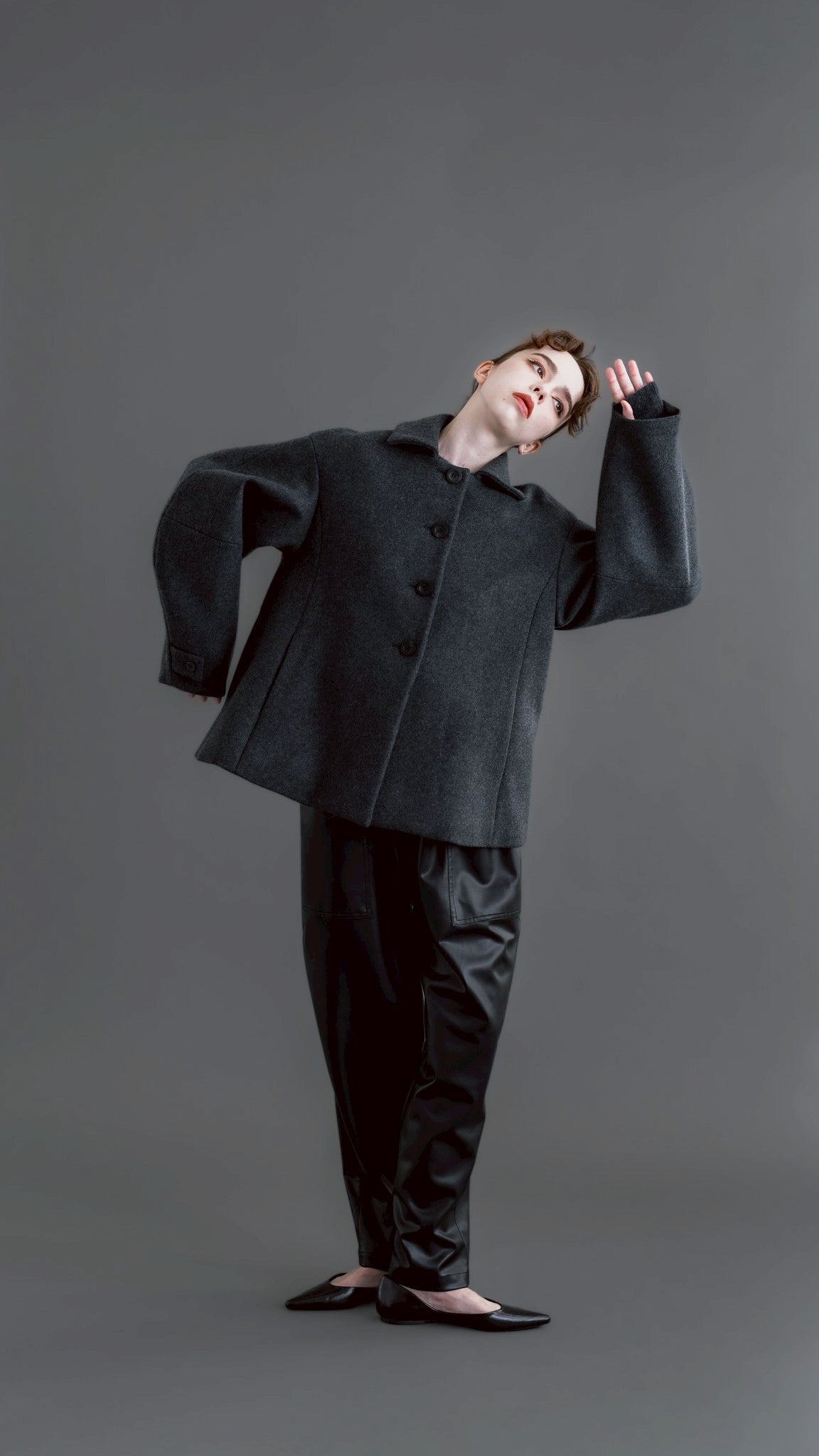 【PRE-ORDER】Balloon Sleeve Coat(GRAY)