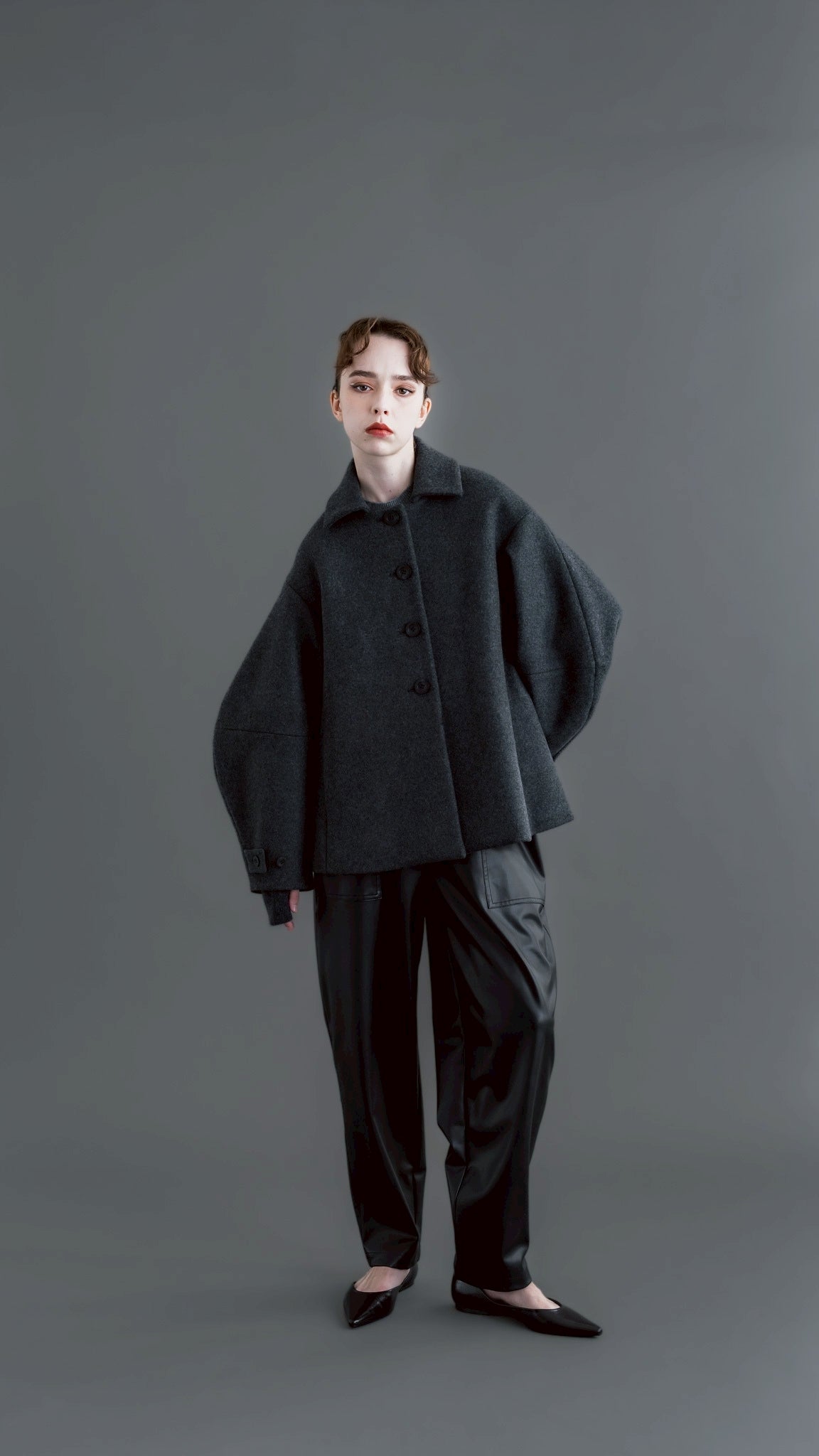 【PRE-ORDER】Balloon Sleeve Coat(GRAY)
