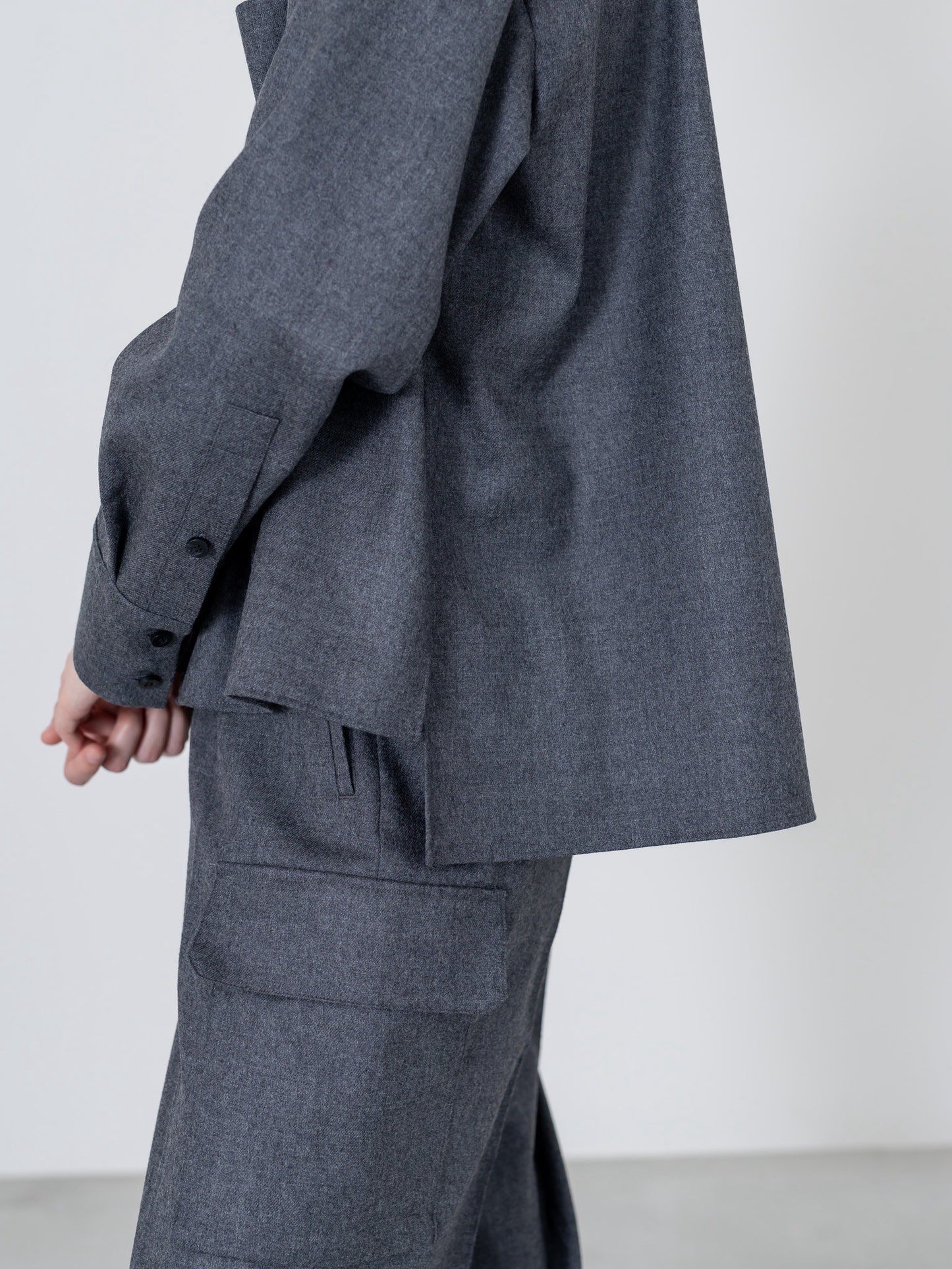 【PRE-ORDER】Wool Saxony Shirt(3color)