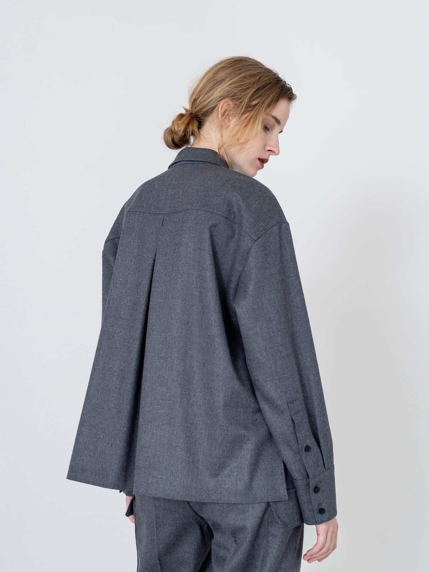 【PRE-ORDER】Wool Saxony Shirt(3color)