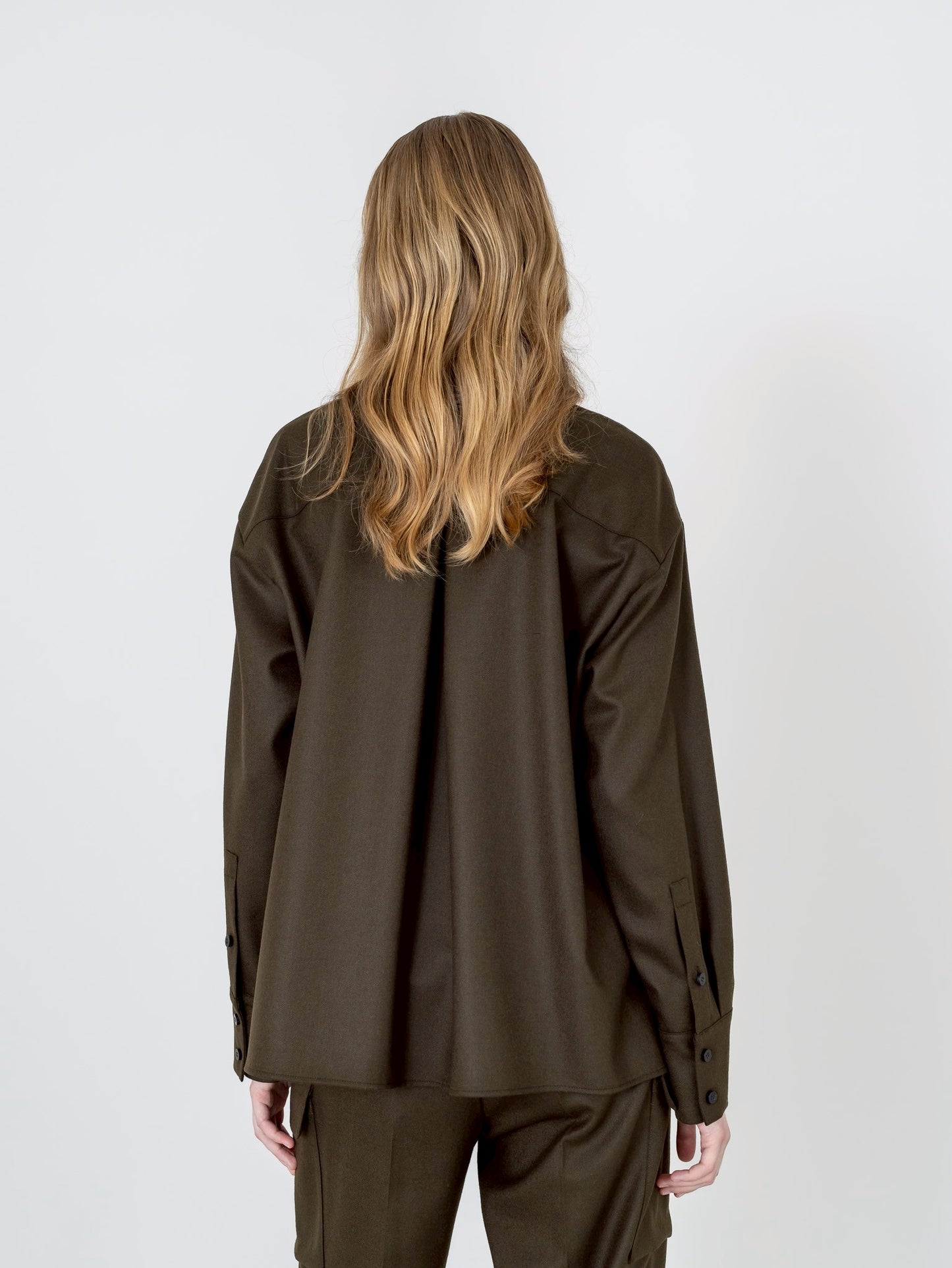 【PRE-ORDER】Wool Saxony Shirt(3color)