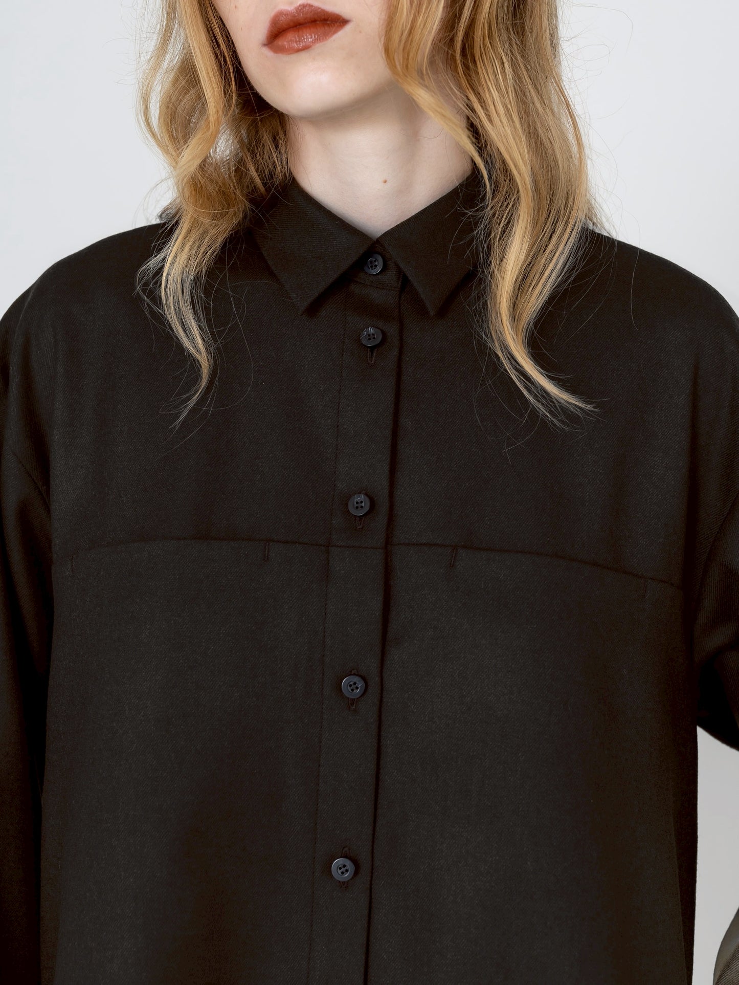 【PRE-ORDER】Wool Saxony Shirt(3color)