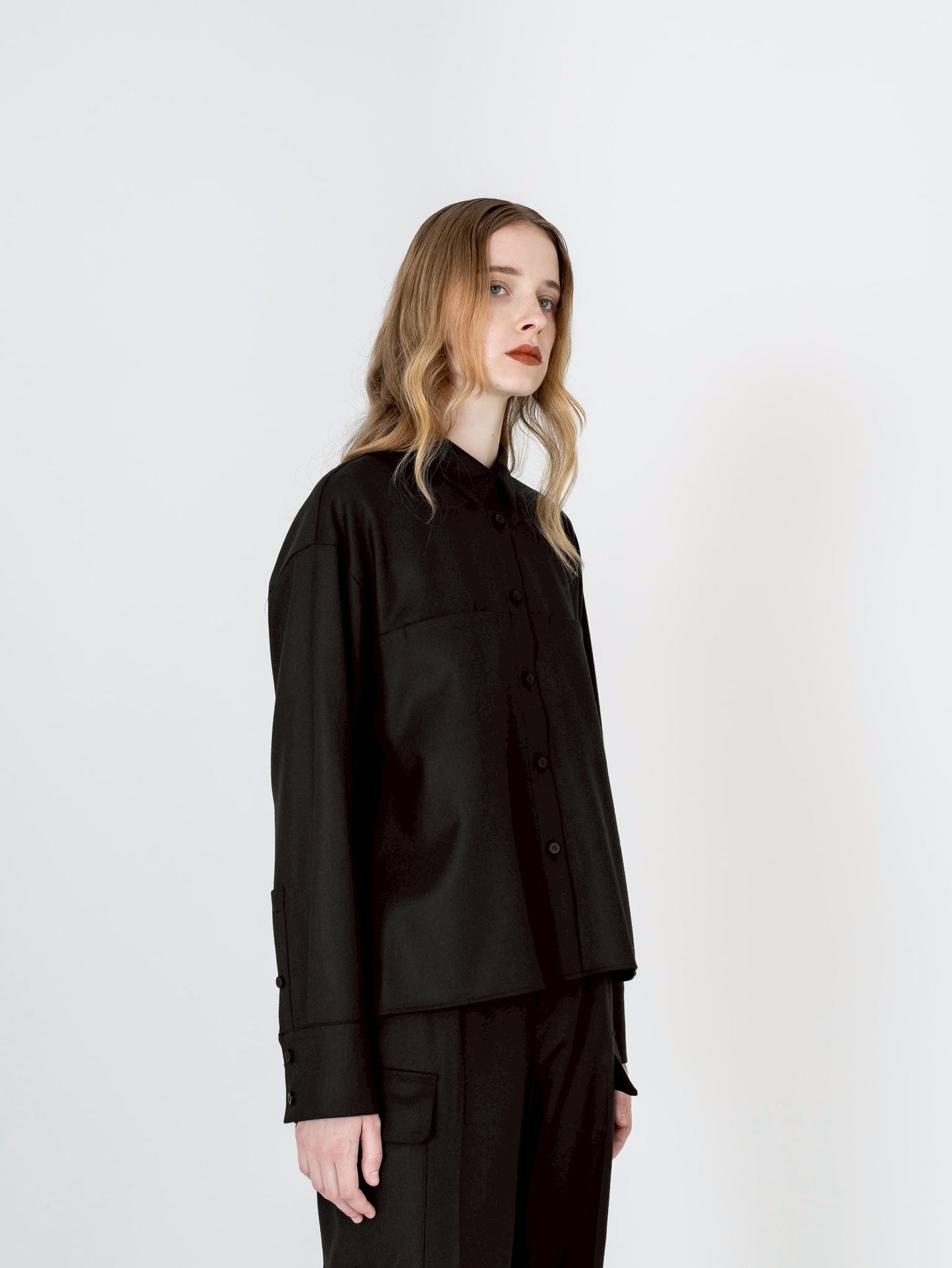【PRE-ORDER】Wool Saxony Shirt(3color)