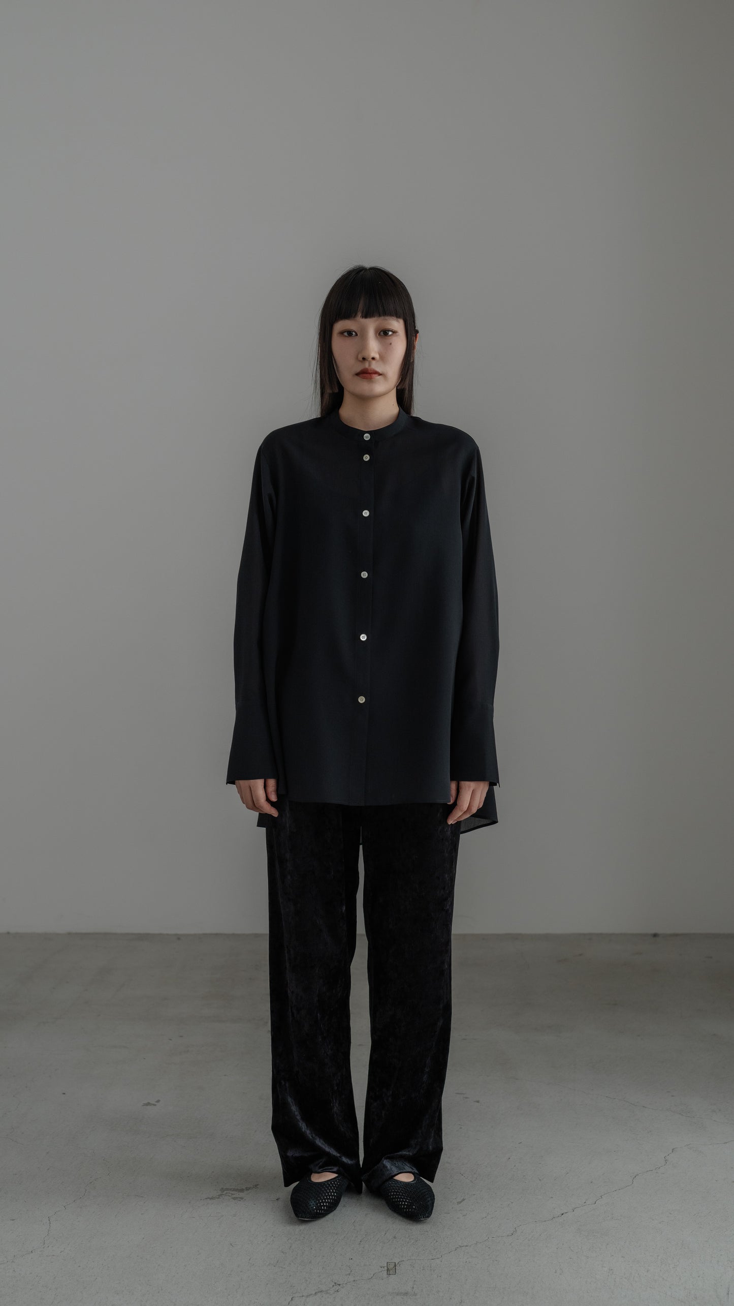 【PRE ORDER】Sheer Nuance Shirt (Black)