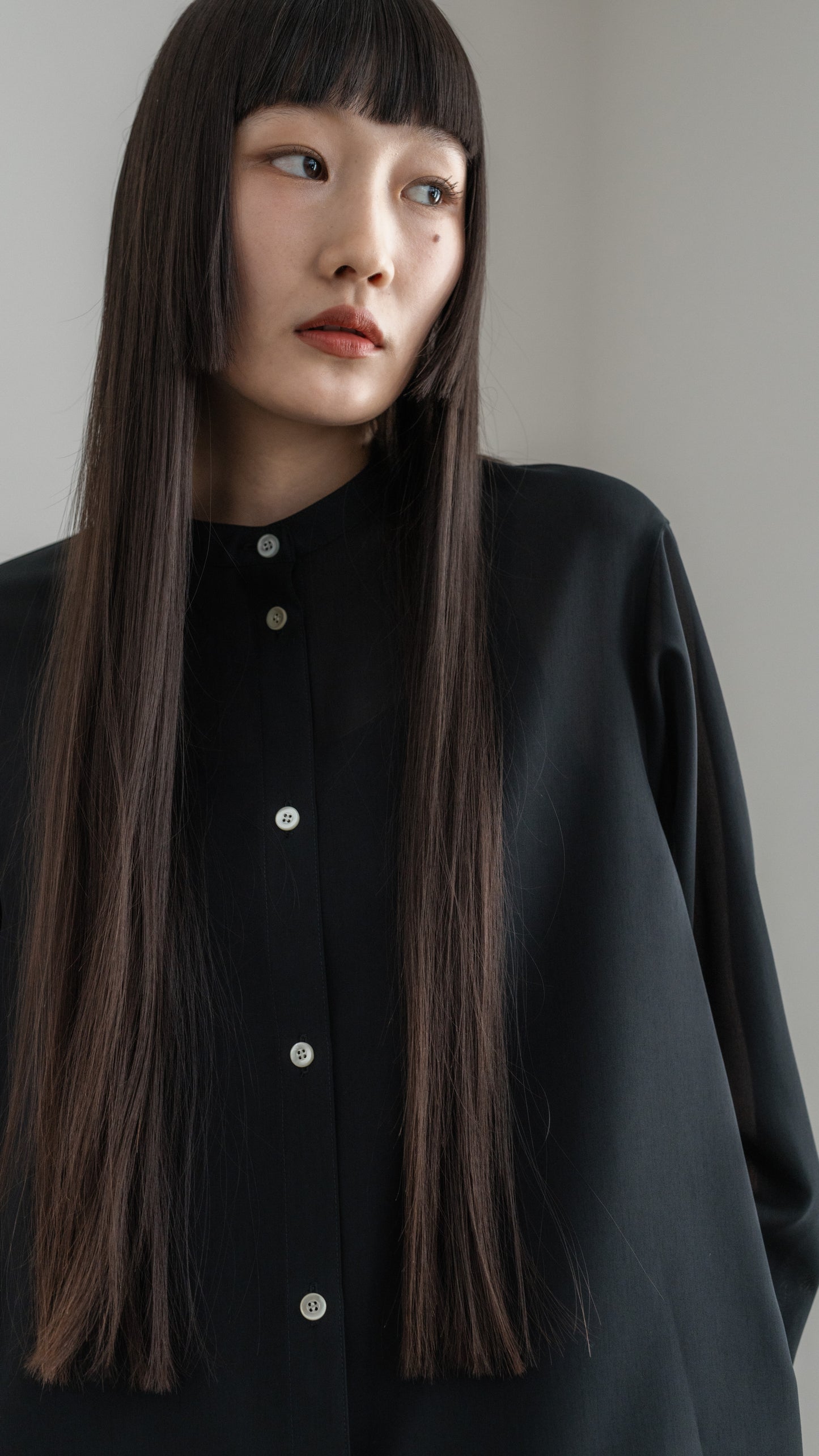 【PRE ORDER】Sheer Nuance Shirt (Black)