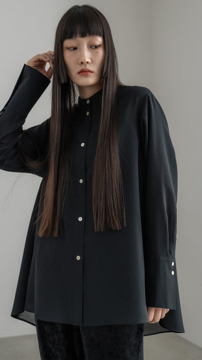 【PRE ORDER】Sheer Nuance Shirt (Black)