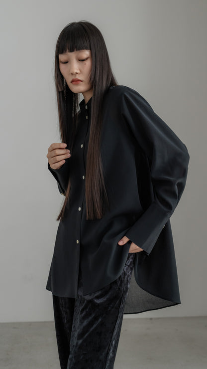 【PRE ORDER】Sheer Nuance Shirt (Black)