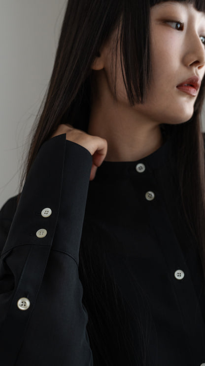 【PRE ORDER】Sheer Nuance Shirt (Black)