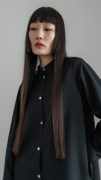 【PRE ORDER】Sheer Nuance Shirt (Black)
