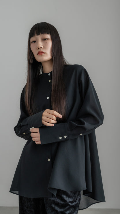 【PRE ORDER】Sheer Nuance Shirt (Black)