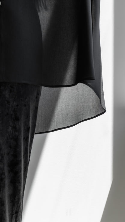 【PRE ORDER】Sheer Nuance Shirt (Black)