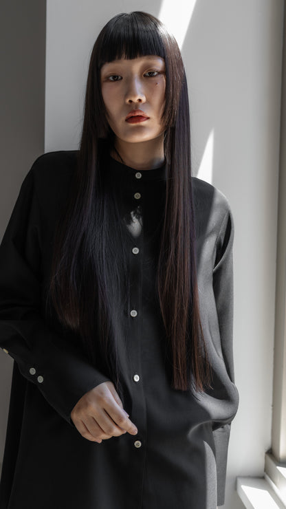 【PRE ORDER】Sheer Nuance Shirt (Black)