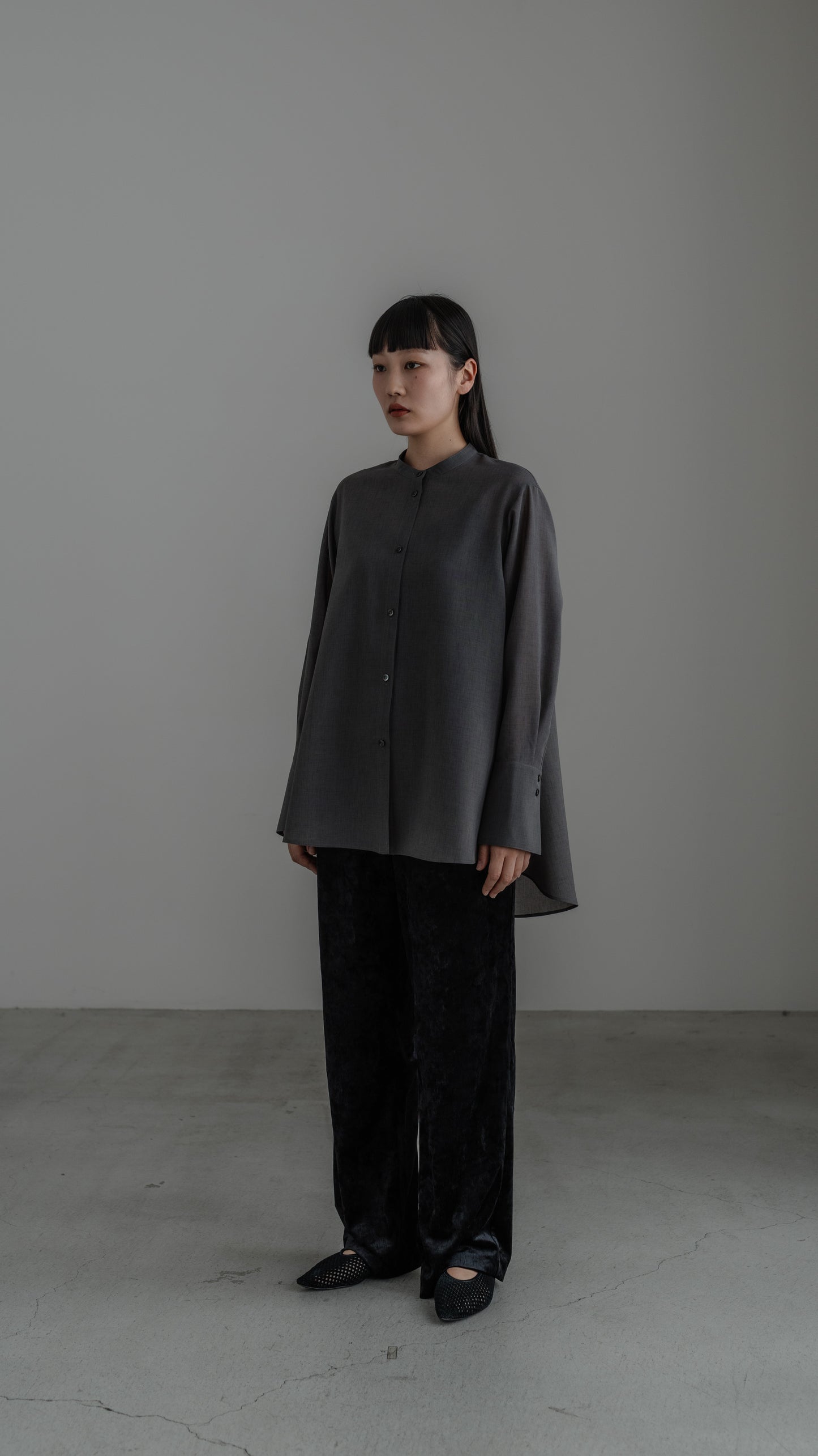 【PRE ORDER】Sheer Nuance Shirt (Gray)
