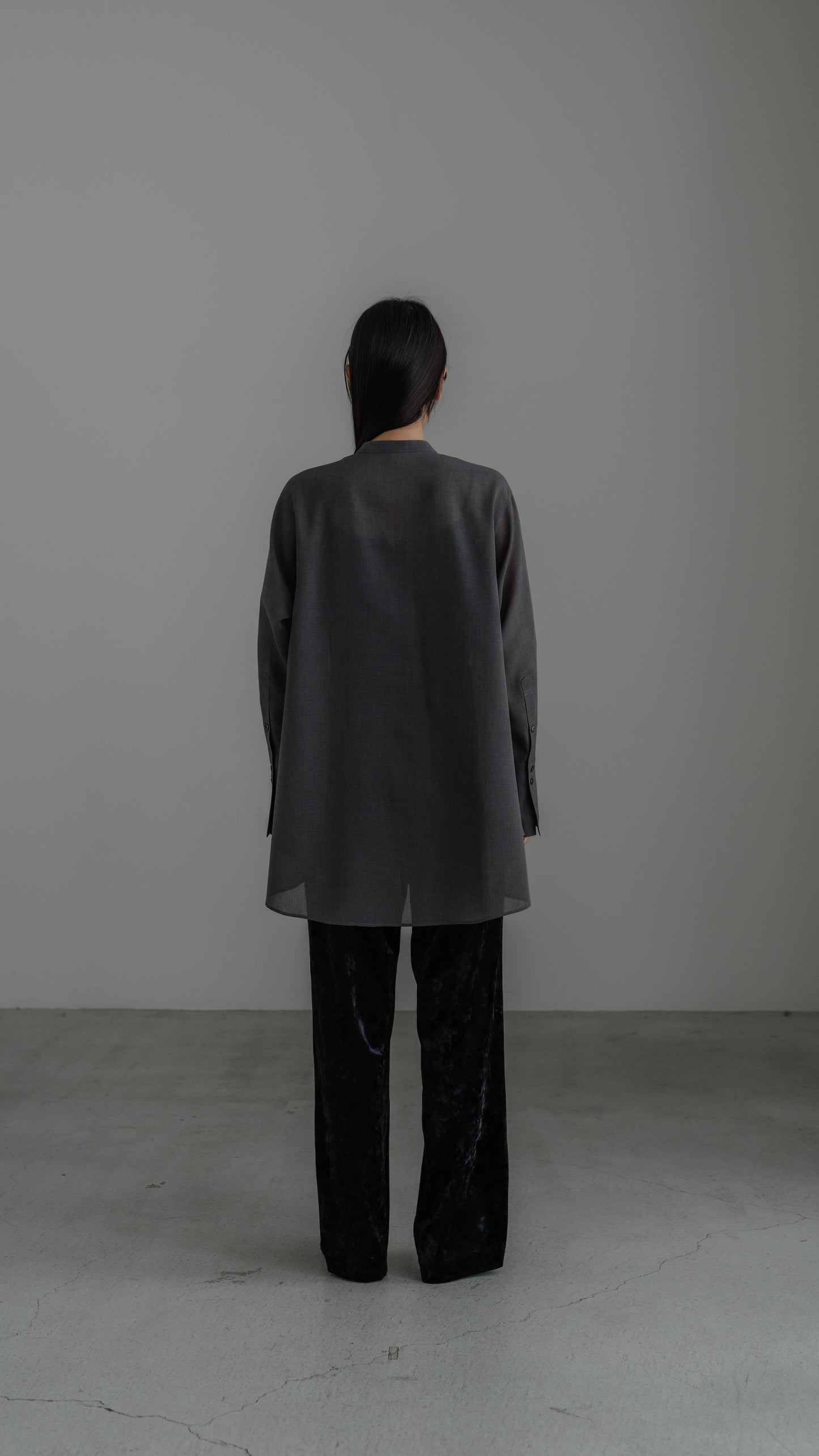 【PRE ORDER】Sheer Nuance Shirt (Gray)