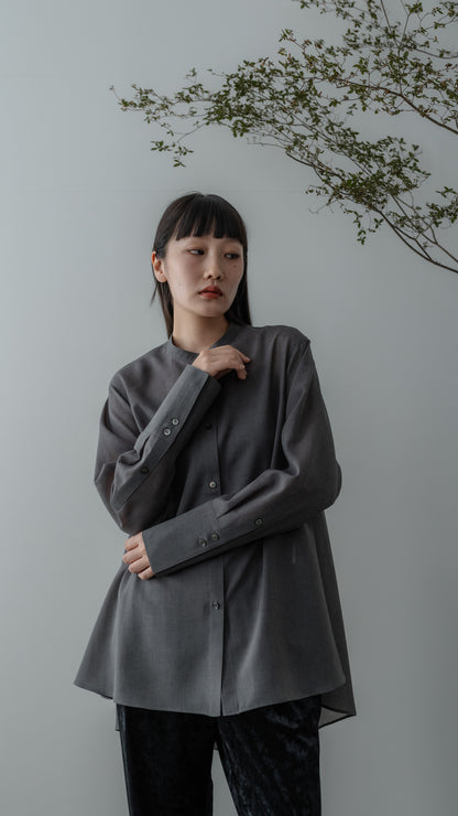 【PRE ORDER】Sheer Nuance Shirt (Gray)