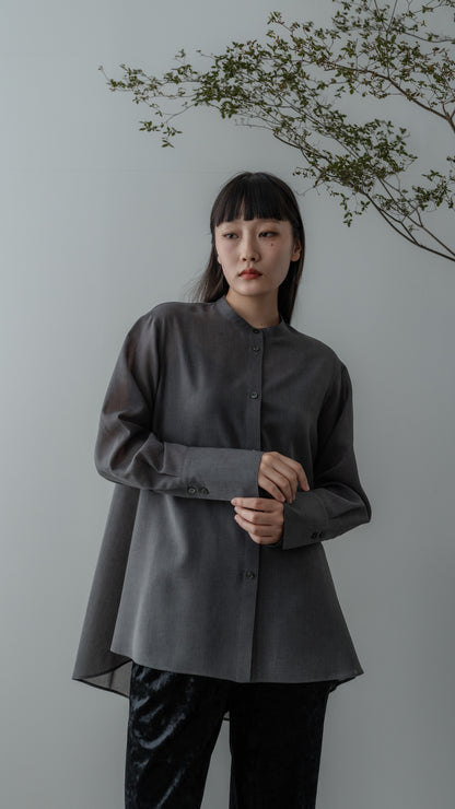 【PRE ORDER】Sheer Nuance Shirt (Gray)