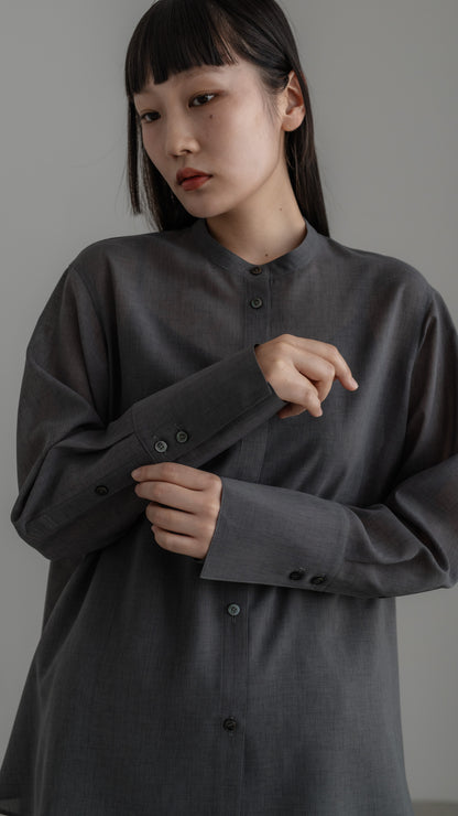 【PRE ORDER】Sheer Nuance Shirt (Gray)