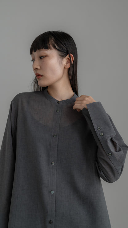 【PRE ORDER】Sheer Nuance Shirt (Gray)