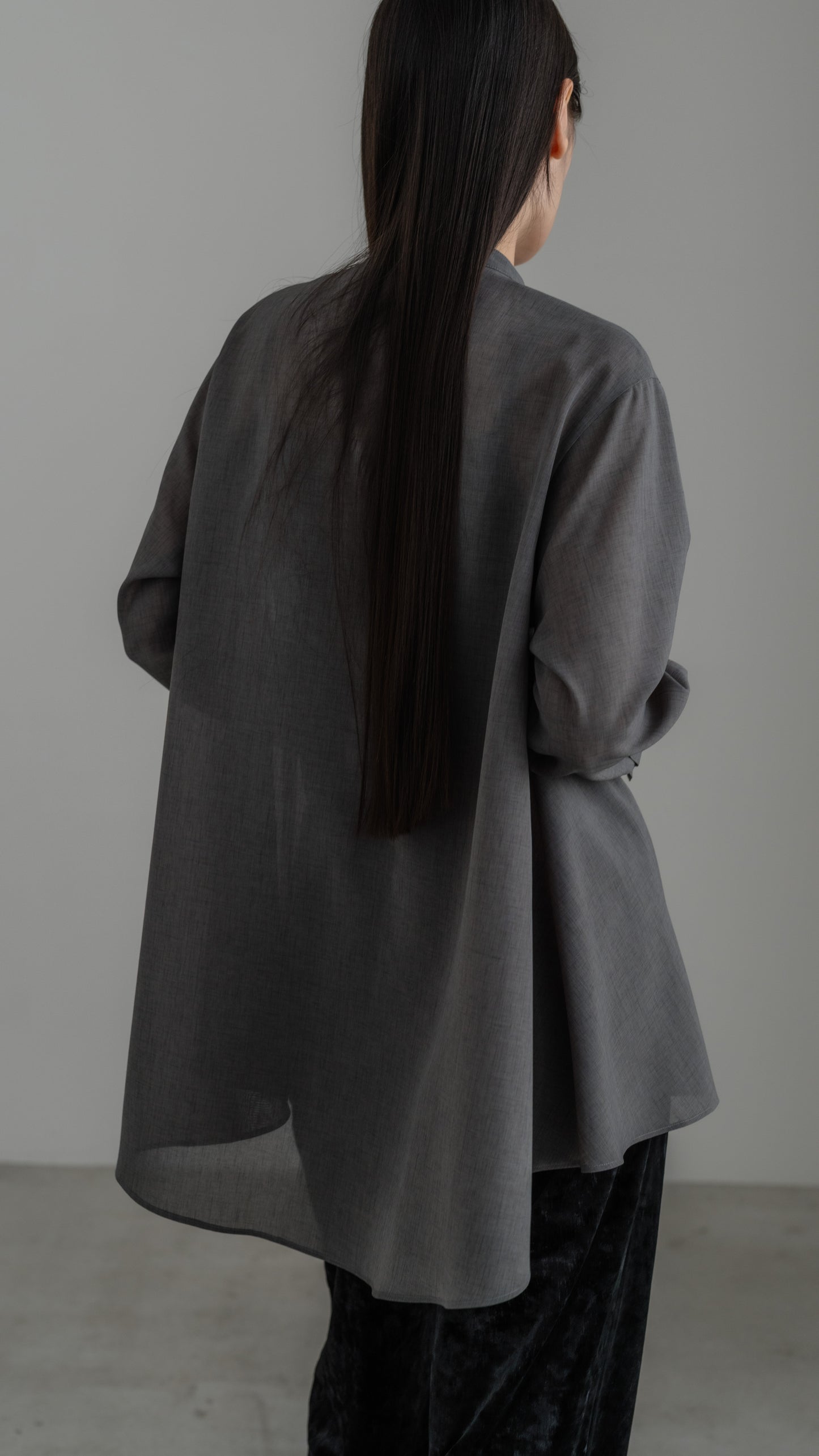 【PRE ORDER】Sheer Nuance Shirt (Gray)
