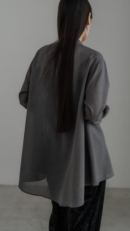 【PRE ORDER】Sheer Nuance Shirt (Gray)