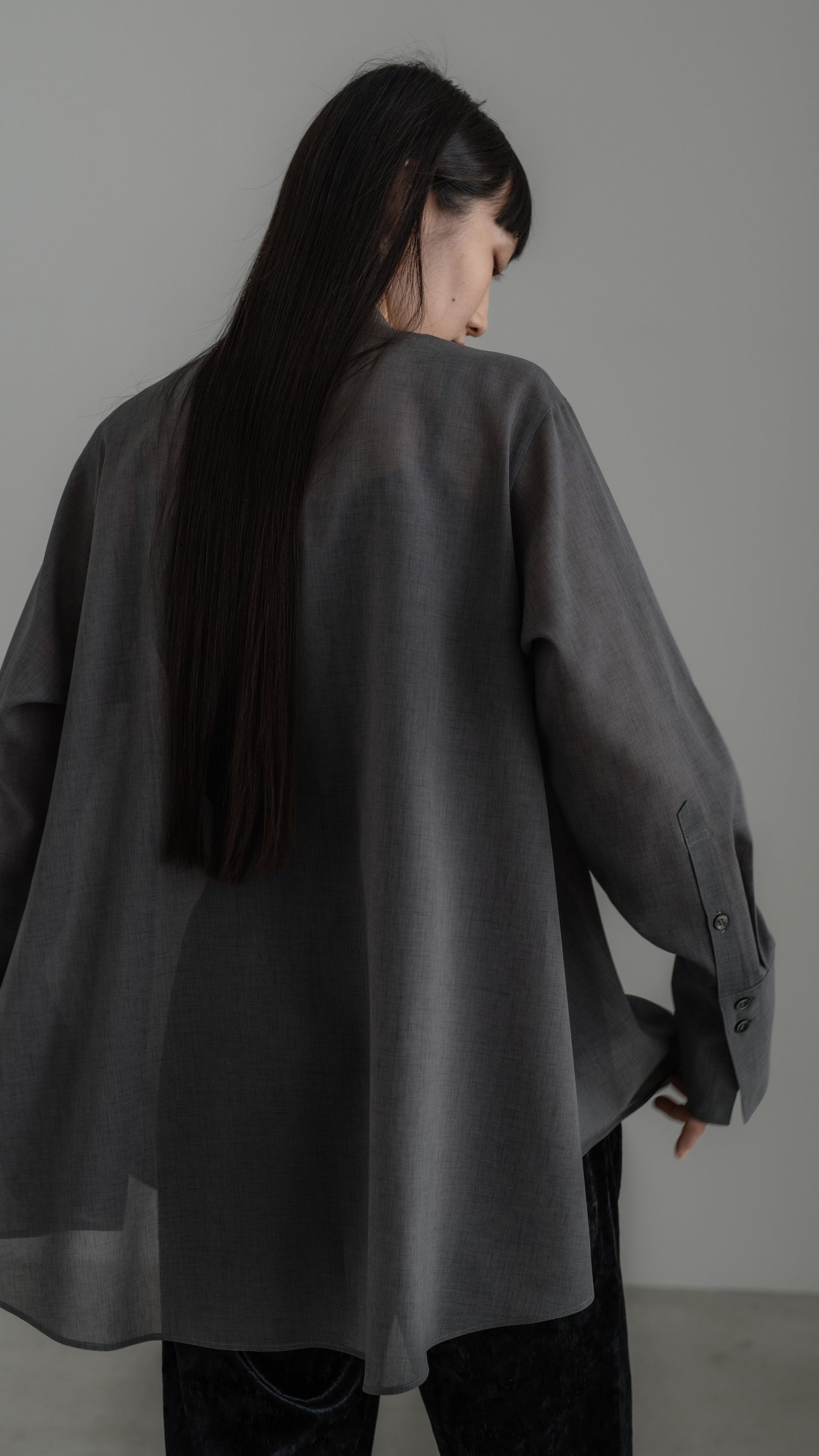 【PRE ORDER】Sheer Nuance Shirt (Gray)