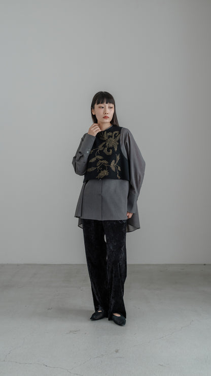 【PRE ORDER】Sheer Nuance Shirt (Gray)