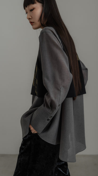 【PRE ORDER】Sheer Nuance Shirt (Gray)