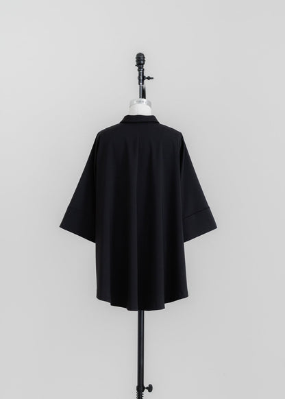 【PRE ORDER】Airy Form Shirt(black)