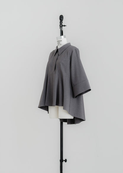 【PRE ORDER】Airy Form Shirt(warm gray)
