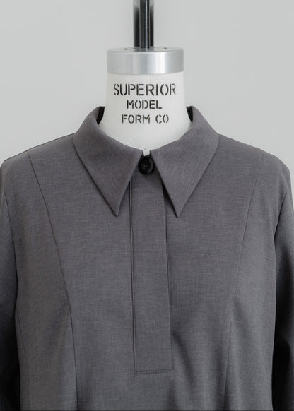 【PRE ORDER】Airy Form Shirt(warm gray)