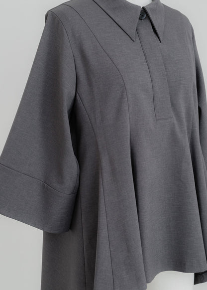 【PRE ORDER】Airy Form Shirt(warm gray)