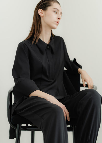 【PRE ORDER】Airy Form Shirt(black)
