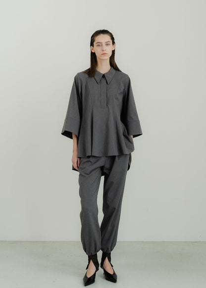 【PRE ORDER】Airy Form Shirt(warm gray)