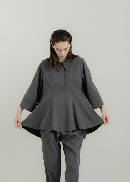 【PRE ORDER】Airy Form Shirt(warm gray)