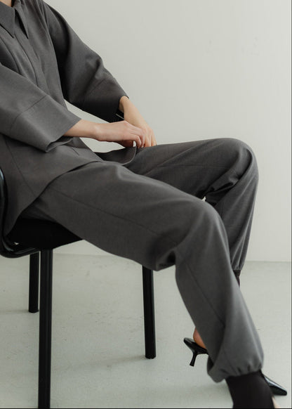 【PRE ORDER】Airy Form Belle Pants(warm gray)