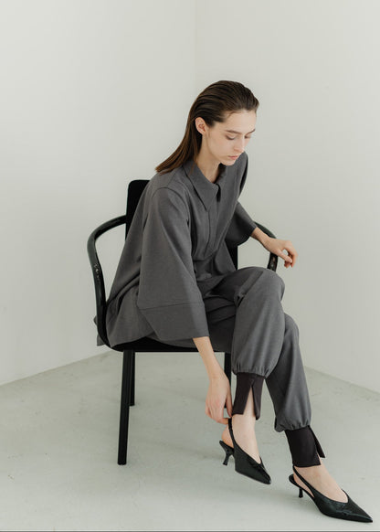 【PRE ORDER】Airy Form Belle Pants(warm gray)