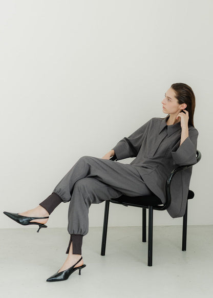 【PRE ORDER】Airy Form Belle Pants(warm gray)