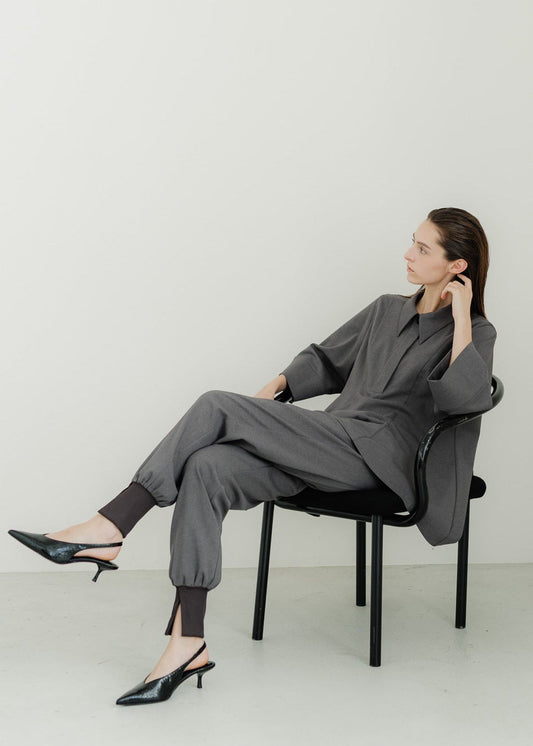 【PRE ORDER】Airy Form Belle Pants(warm gray)